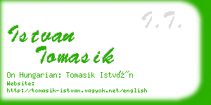 istvan tomasik business card